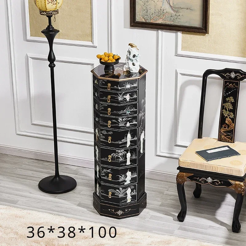 B Floor Corner Cabinet Drawer Chest of Drawers Entry Door Customer Multi-Functional Curio Cabinet Retro
B Floor Corner Cabinet Drawer Chest of Drawers Entry Door Customer Multi-Functional Curio Cabinet Retro