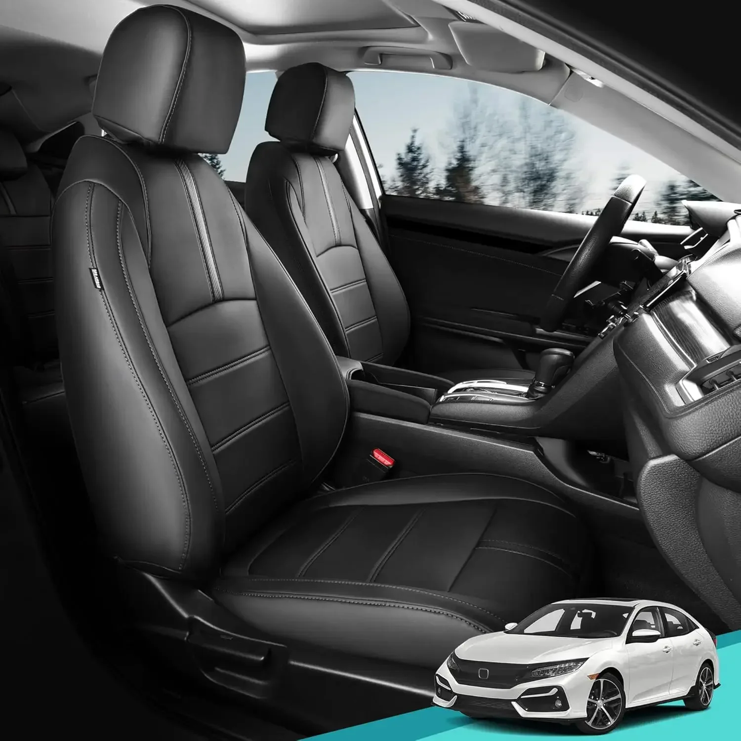 Seat Covers for Honda Civic Sedan LX 2016 2017 2018 2019 2020 2021, Black Leather Car Seats Cover Full Set for car
Seat Covers for Honda Civic Sedan LX 2016 2017 2018 2019 2020 2021, Black Leather Car Seats Cover Full Set for car