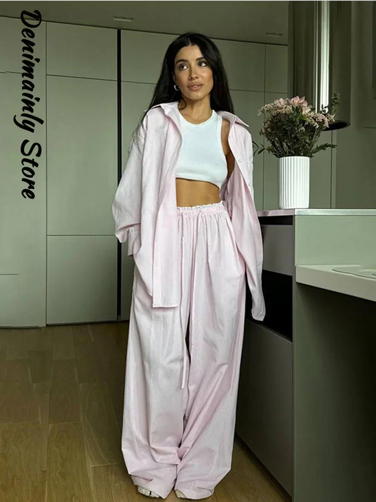 Casual Striped Lace Patchwork Pants Set Women Shoulder Down Long Sleeve Shirt Tie Up Trousers 2025 Summer Chic Lady 2 Piece Set
Casual Striped Lace Patchwork Pants Set Women Shoulder Down Long Sleeve Shirt Tie Up Trousers 2025 Summer Chic Lady 2 Piece Set
