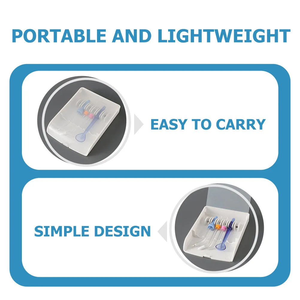 Replacement Tips Container Transparent Storage Box for Flosser Tips Portable Holder Case for Replacement Heads Travel Organizer
Replacement Tips Container Transparent Storage Box for Flosser Tips Portable Holder Case for Replacement Heads Travel Organizer