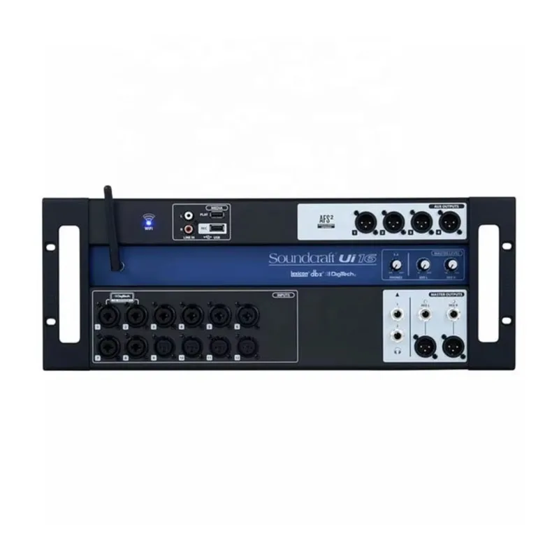 16-канальный стоечный цифровой микшер Soundcraft Ui16 со встроенной системой Stagebox и DSP Pa, аудиомикшер с дистанционным управлением
16-канальный стоечный цифровой микшер Soundcraft Ui16 со встроенной системой Stagebox и DSP Pa, аудиомикшер с дистанционным управлением