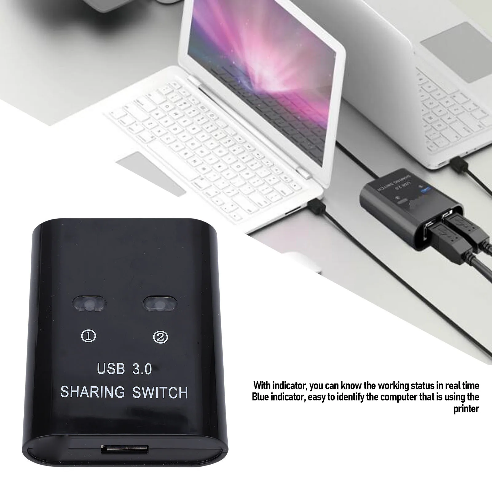 USB 3.0 Switcher 2 in 1 Out Sharing Switch Box 2 Computers Share 1 Printer Plug and Play High Speed Transfer
USB 3.0 Switcher 2 in 1 Out Sharing Switch Box 2 Computers Share 1 Printer Plug and Play High Speed Transfer