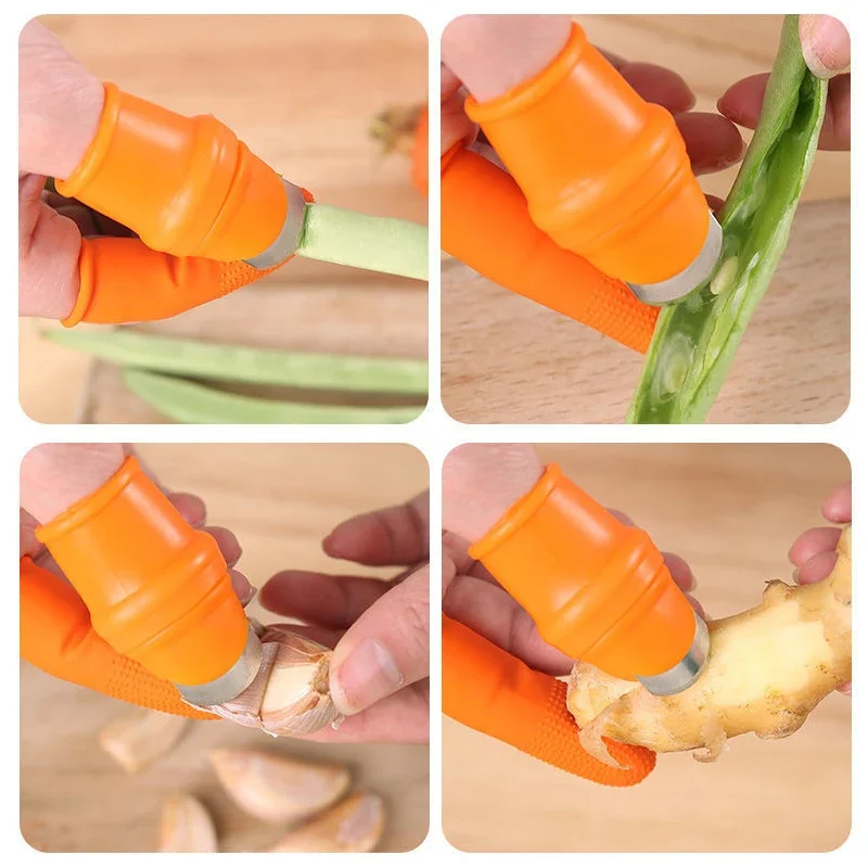 Finger Protector Silicone Thumb Knife Protector Gears Cutting Vegetable Harvesting Knife Pinching Plant Blade Scissors Gloves
Finger Protector Silicone Thumb Knife Protector Gears Cutting Vegetable Harvesting Knife Pinching Plant Blade Scissors Gloves