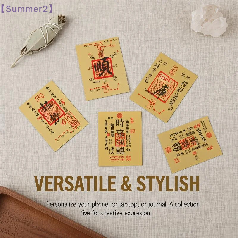 【Xia2】5Pcs Chinese Auspicious Cultural Elements Fake Gold Foil Card Feng Shui Wealth Luck Card For Wallet Phone Decor Stickers
【Xia2】5Pcs Chinese Auspicious Cultural Elements Fake Gold Foil Card Feng Shui Wealth Luck Card For Wallet Phone Decor Stickers