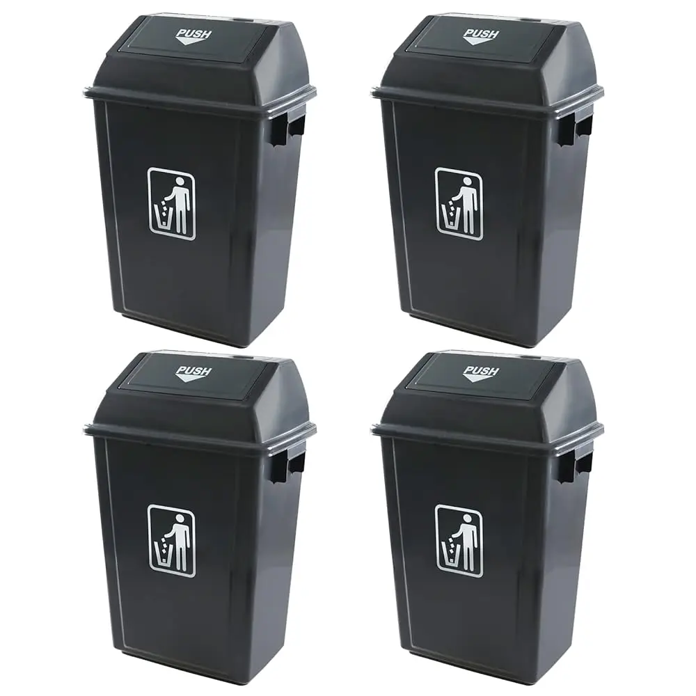 4-Pa 13 Gallon Kitchen Trash Can With Lid, Plastic Garbage Bin For Kitchen, Gray
4-Pa 13 Gallon Kitchen Trash Can With Lid, Plastic Garbage Bin For Kitchen, Gray