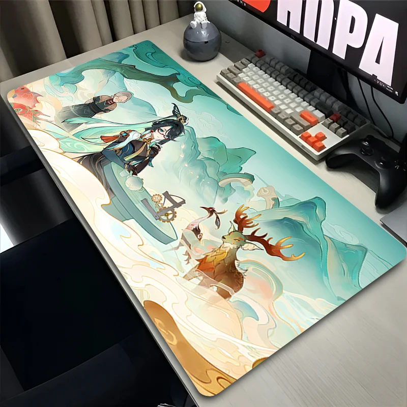 Mouse Pad Laptop Anime Extended Desktop Mat Computer Gamer Mousepad PC Gaming Accessories Keyboard Pad G-genshin Impact Xianyun
Mouse Pad Laptop Anime Extended Desktop Mat Computer Gamer Mousepad PC Gaming Accessories Keyboard Pad G-genshin Impact Xianyun
