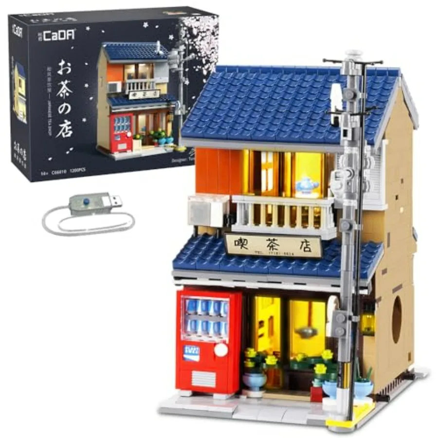Japanese Style Tea House Building Block Set with Lights 1200PCS Modular Brick Construction Kit in White and Brown Ideal Gift fo
Japanese Style Tea House Building Block Set with Lights 1200PCS Modular Brick Construction Kit in White and Brown Ideal Gift fo