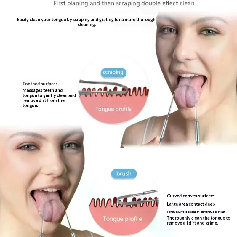 Stainless Steel Dentate Tongue Scraper With Storage Box Oral Cleaner Brush Fresh Cleaning Hygiene High Quality Tongue Scrape
Stainless Steel Dentate Tongue Scraper With Storage Box Oral Cleaner Brush Fresh Cleaning Hygiene High Quality Tongue Scrape