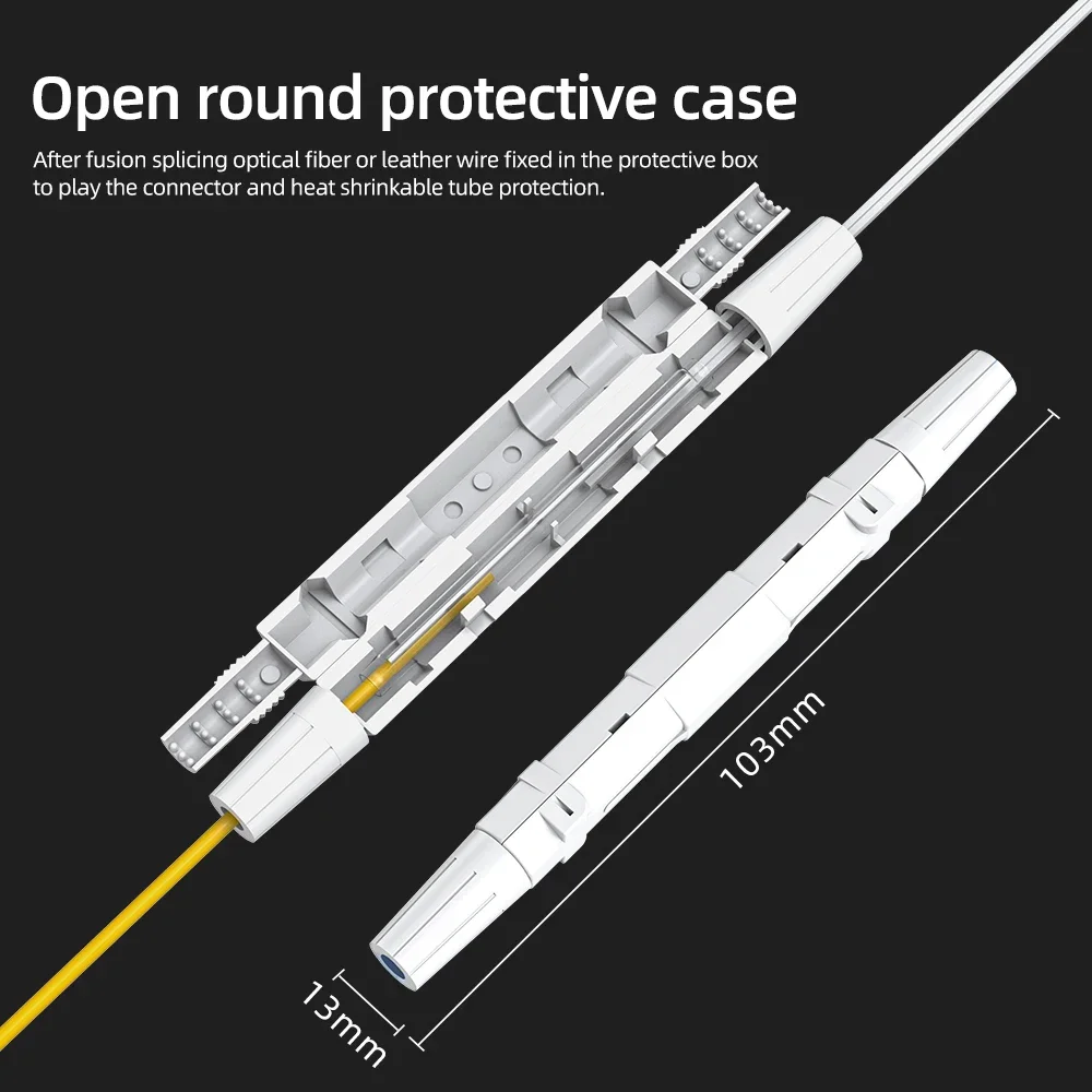 Heat Shrink Fiber Optic Protection Box Waterproof ABS Plastic Closure for Outdoor FTTH Leather Wire Optical Cable Splice
Heat Shrink Fiber Optic Protection Box Waterproof ABS Plastic Closure for Outdoor FTTH Leather Wire Optical Cable Splice