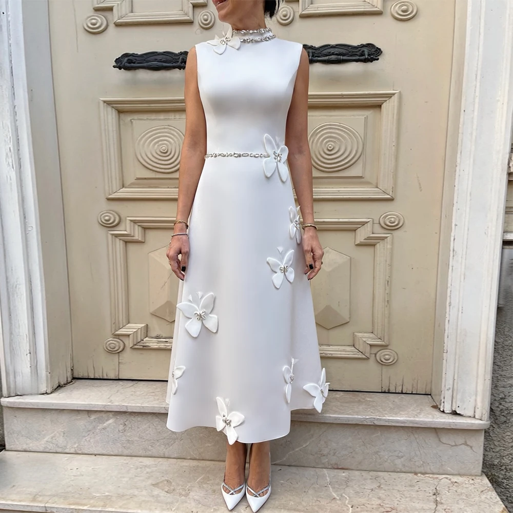 Modern Wedding Party Dresses for Women Crystal High Collar A Line Short Evening Gowns Ivory Tea Length Elegant Prom Dress Midi
Modern Wedding Party Dresses for Women Crystal High Collar A Line Short Evening Gowns Ivory Tea Length Elegant Prom Dress Midi