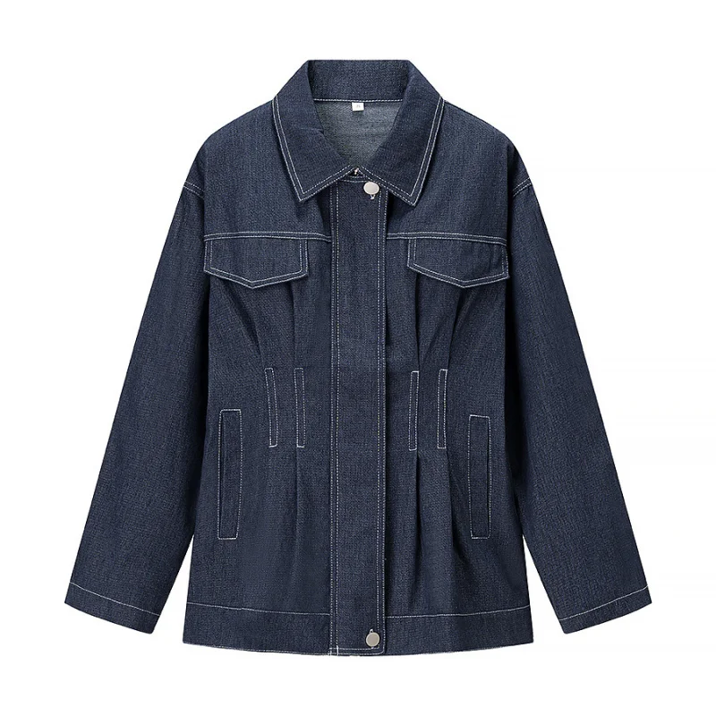 2025Early Autumn New European and American Fashion Trendy Turn-Down Collar Waist-Tied Single-Breasted Denim Jacket
2025Early Autumn New European and American Fashion Trendy Turn-Down Collar Waist-Tied Single-Breasted Denim Jacket