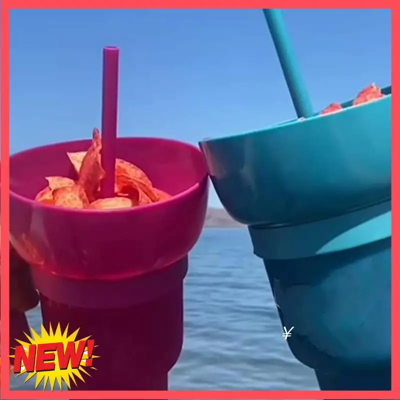 B17C 1 Piece Stadium Tumbler With Snack Bowl, Snack Tumbler Leakproof Snack Cup Reusable Snack And Drink Cup For Adults Kids Blu
B17C 1 Piece Stadium Tumbler With Snack Bowl, Snack Tumbler Leakproof Snack Cup Reusable Snack And Drink Cup For Adults Kids Blu
