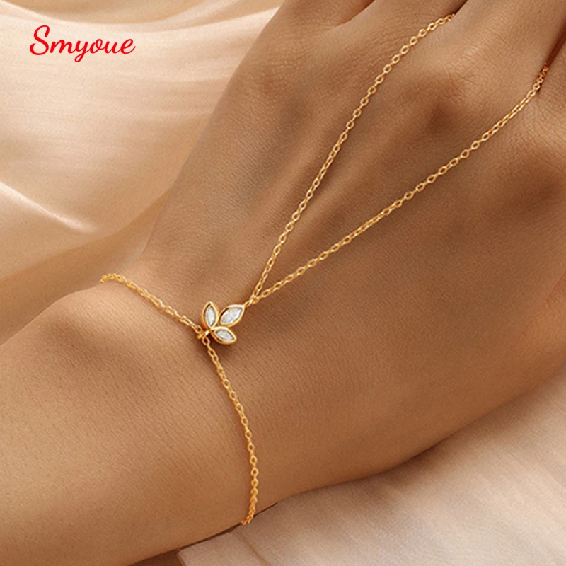Smyoue New Marquise Cut All 5A Zircon Leaf Ring Bracelets for Women S925 Silver Wedding Anniversary Jewelry Adjustable Chain
Smyoue New Marquise Cut All 5A Zircon Leaf Ring Bracelets for Women S925 Silver Wedding Anniversary Jewelry Adjustable Chain