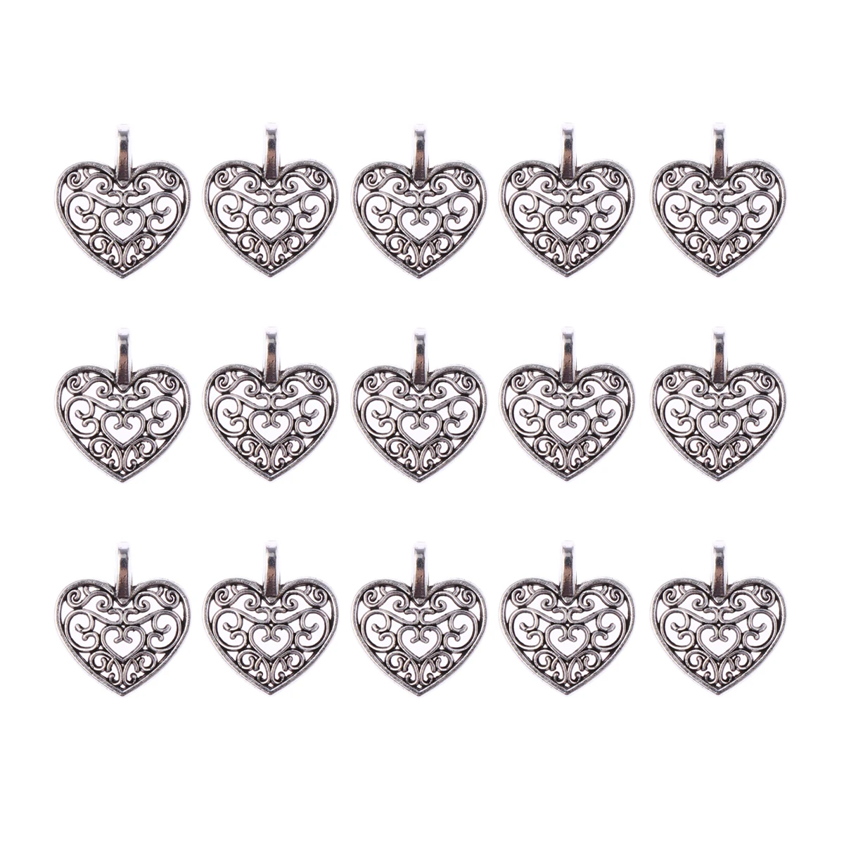 50pcs Heart Shaped Hollow Metal Pendants Women Jewelry Making Alloy Silver Color DIY Craft Supplies Accessories
50pcs Heart Shaped Hollow Metal Pendants Women Jewelry Making Alloy Silver Color DIY Craft Supplies Accessories