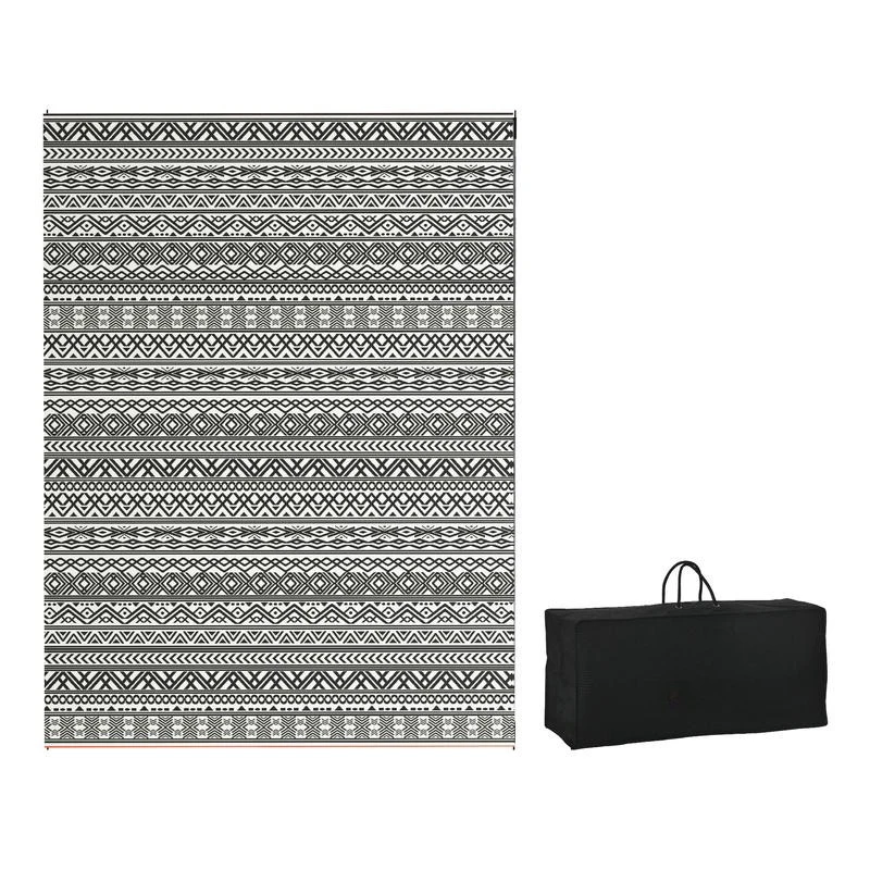 9ft x 12ft Reversible Waterproof Outdoor Rug for Camping & Patio Picnic in Gray & Cream White Boho
9ft x 12ft Reversible Waterproof Outdoor Rug for Camping & Patio Picnic in Gray & Cream White Boho