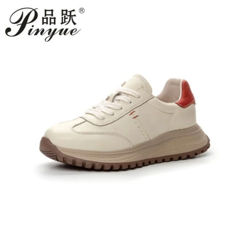 4.5cm Mixed Colors Genuine Leather Shoes Women Casual Sneakers Spring Autumn Lace-Up Thick Sole Trend Shoes Zapatillas Mujer
4.5cm Mixed Colors Genuine Leather Shoes Women Casual Sneakers Spring Autumn Lace-Up Thick Sole Trend Shoes Zapatillas Mujer