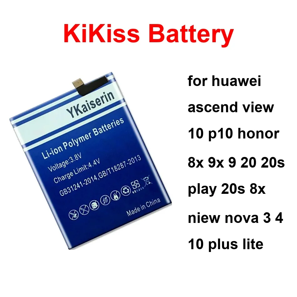 Battery For Huawei Ascend View 10 P10 Honor 8X 9X 9 20 20S Play Niew Nova 3 4 Plus Lite HB386589ECW HB386280ECW
Battery For Huawei Ascend View 10 P10 Honor 8X 9X 9 20 20S Play Niew Nova 3 4 Plus Lite HB386589ECW HB386280ECW