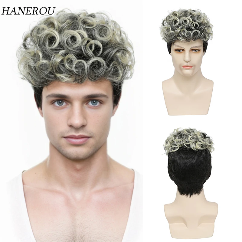 Men Short Mixed Black Synthetic Wigs for Daily Use Fashion Wig Ombre Male Hair Heat Resistant Breathable
Men Short Mixed Black Synthetic Wigs for Daily Use Fashion Wig Ombre Male Hair Heat Resistant Breathable