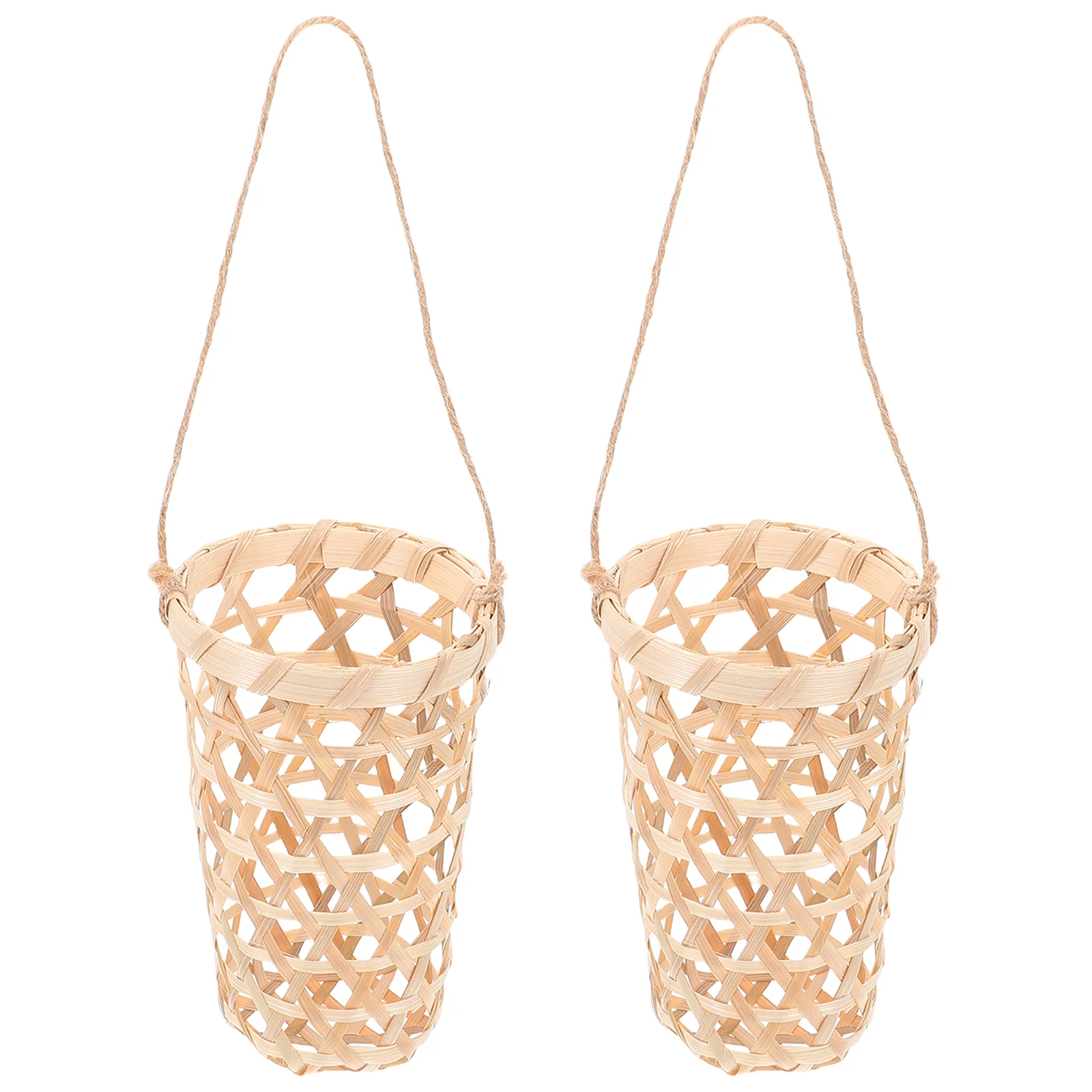 2 Pcs Bamboo Hanging Planter Flowerpot Basket Farmhouse Wall for Plants Balcony Wall-mounted
2 Pcs Bamboo Hanging Planter Flowerpot Basket Farmhouse Wall for Plants Balcony Wall-mounted