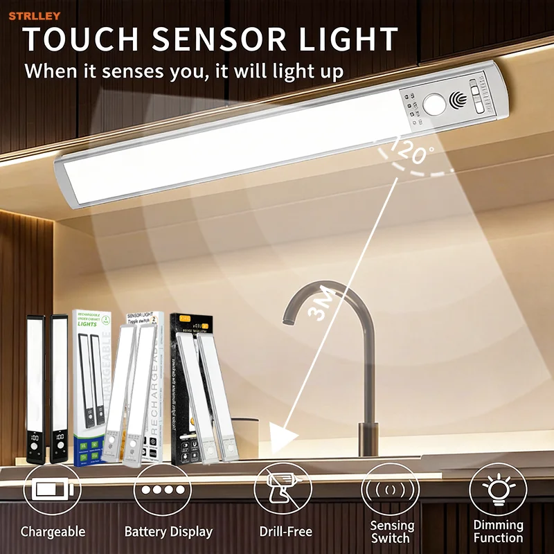 PIR Motion Sensor LED Night Light USB Rechargeable Night Lamp For Kitchen Cabinet Wardrobe Lamp Staircase Wireless Closet Lights
PIR Motion Sensor LED Night Light USB Rechargeable Night Lamp For Kitchen Cabinet Wardrobe Lamp Staircase Wireless Closet Lights