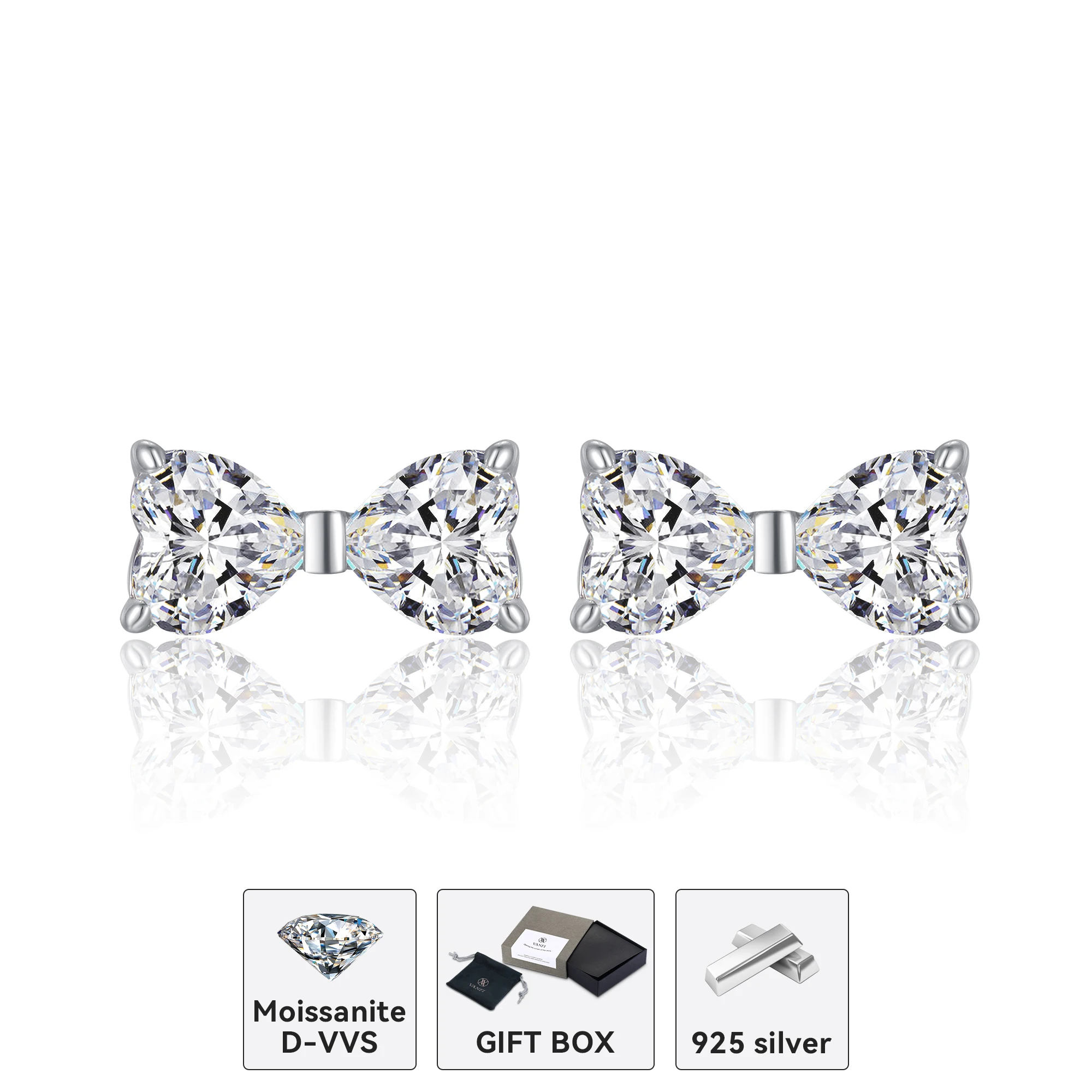 kfavnfi Sparkling Cut Moissanite D VVS 925 Sterling Silver Platinum Plated Fashion Bowknot Full Diamond Design Women's Earrings
kfavnfi Sparkling Cut Moissanite D VVS 925 Sterling Silver Platinum Plated Fashion Bowknot Full Diamond Design Women's Earrings