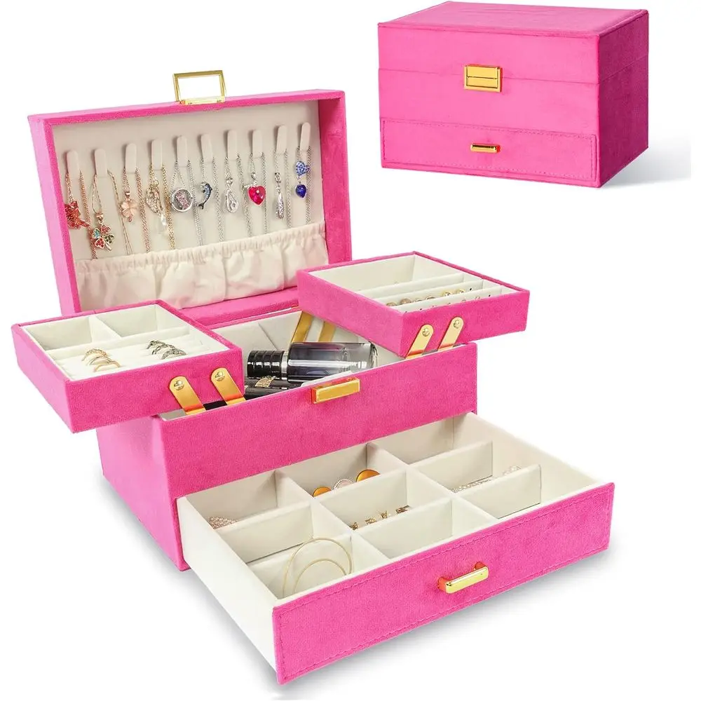 Organizer Box, Large Boxes, Space-Saving 3 Layers Storage Case with Drawer, Ideal for Valentine's Day, Birthday, Mother's Day (R
Organizer Box, Large Boxes, Space-Saving 3 Layers Storage Case with Drawer, Ideal for Valentine's Day, Birthday, Mother's Day (R