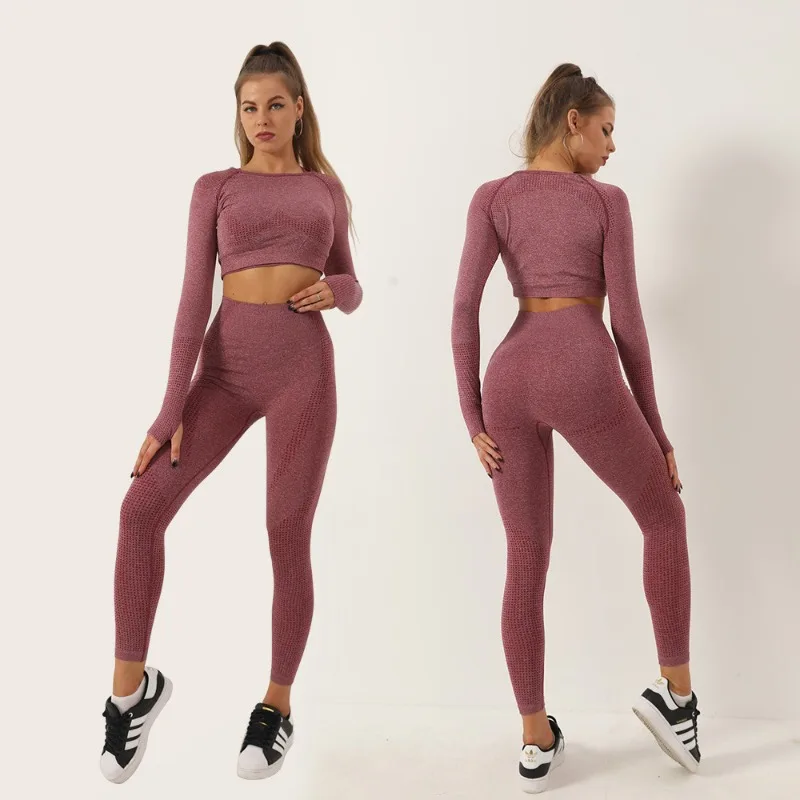 Women Seamless Yoga Set Fitness Sports Suits Gym Clothing Long Sleeve Crop Top Shirts High Waist Running Leggings Workout Pants
Women Seamless Yoga Set Fitness Sports Suits Gym Clothing Long Sleeve Crop Top Shirts High Waist Running Leggings Workout Pants