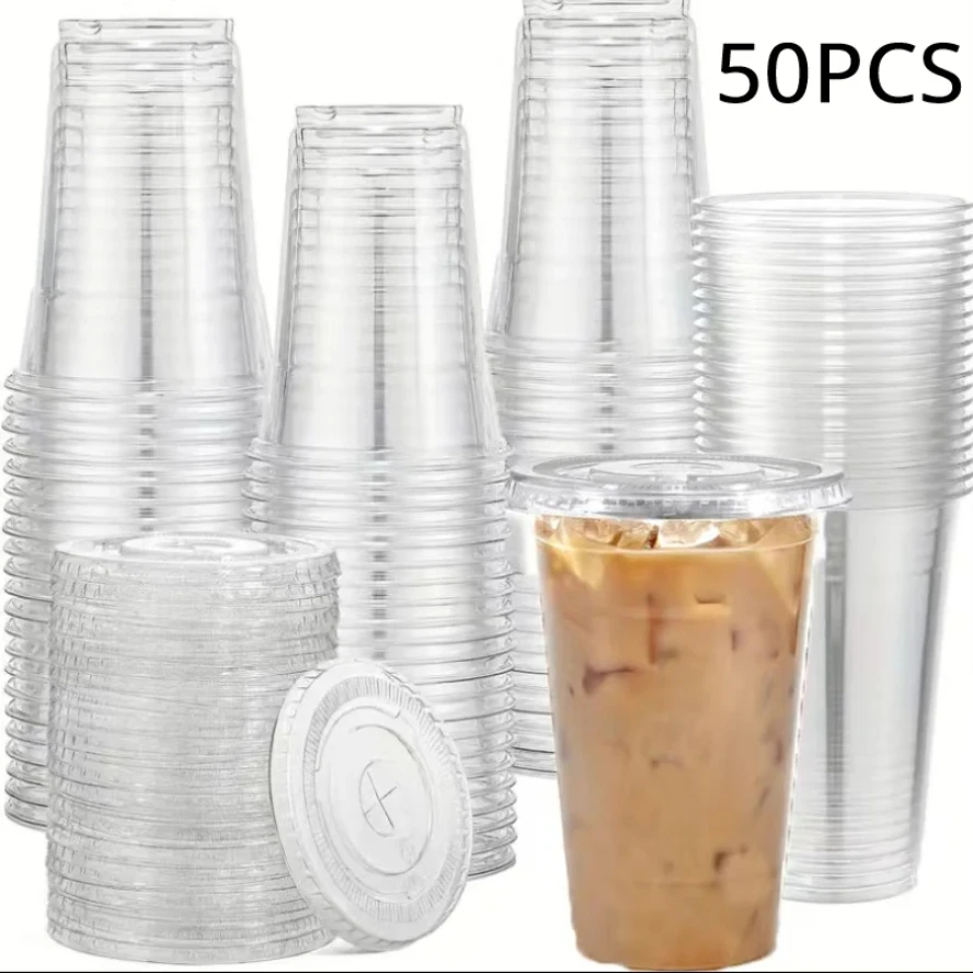 50PCS 16OZ Clear Plastic Cups Flat Lids Disposable Drinking Cups for Party Wedding Drinking Cups Bulk Ice Coffee Milkshakes
50PCS 16OZ Clear Plastic Cups Flat Lids Disposable Drinking Cups for Party Wedding Drinking Cups Bulk Ice Coffee Milkshakes