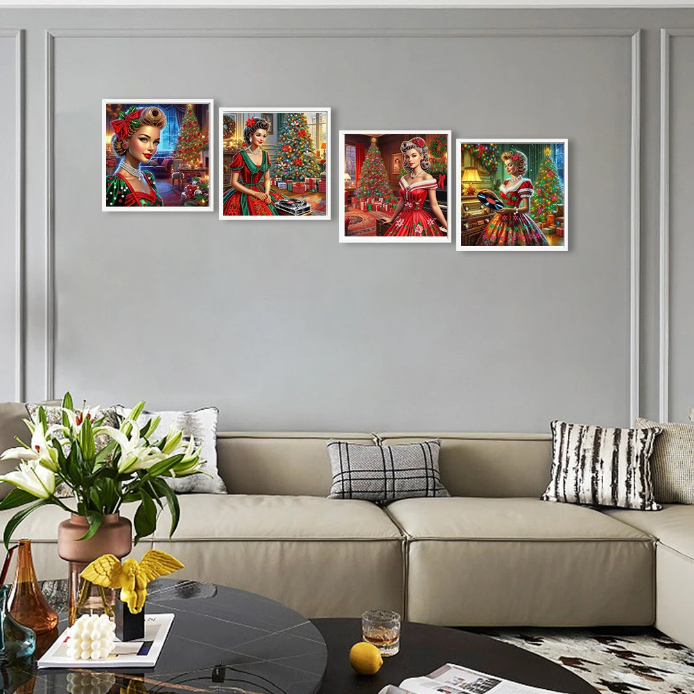 Набор из 4-х картин для алмазной вышивки 5D DIY с частичной выкладкой, нестандартной формы, с бриллиантовыми стразами, на тему «Рождественская леди», 30x30 см
Набор из 4-х картин для алмазной вышивки 5D DIY с частичной выкладкой, нестандартной формы, с бриллиантовыми стразами, на тему «Рождественская леди», 30x30 см