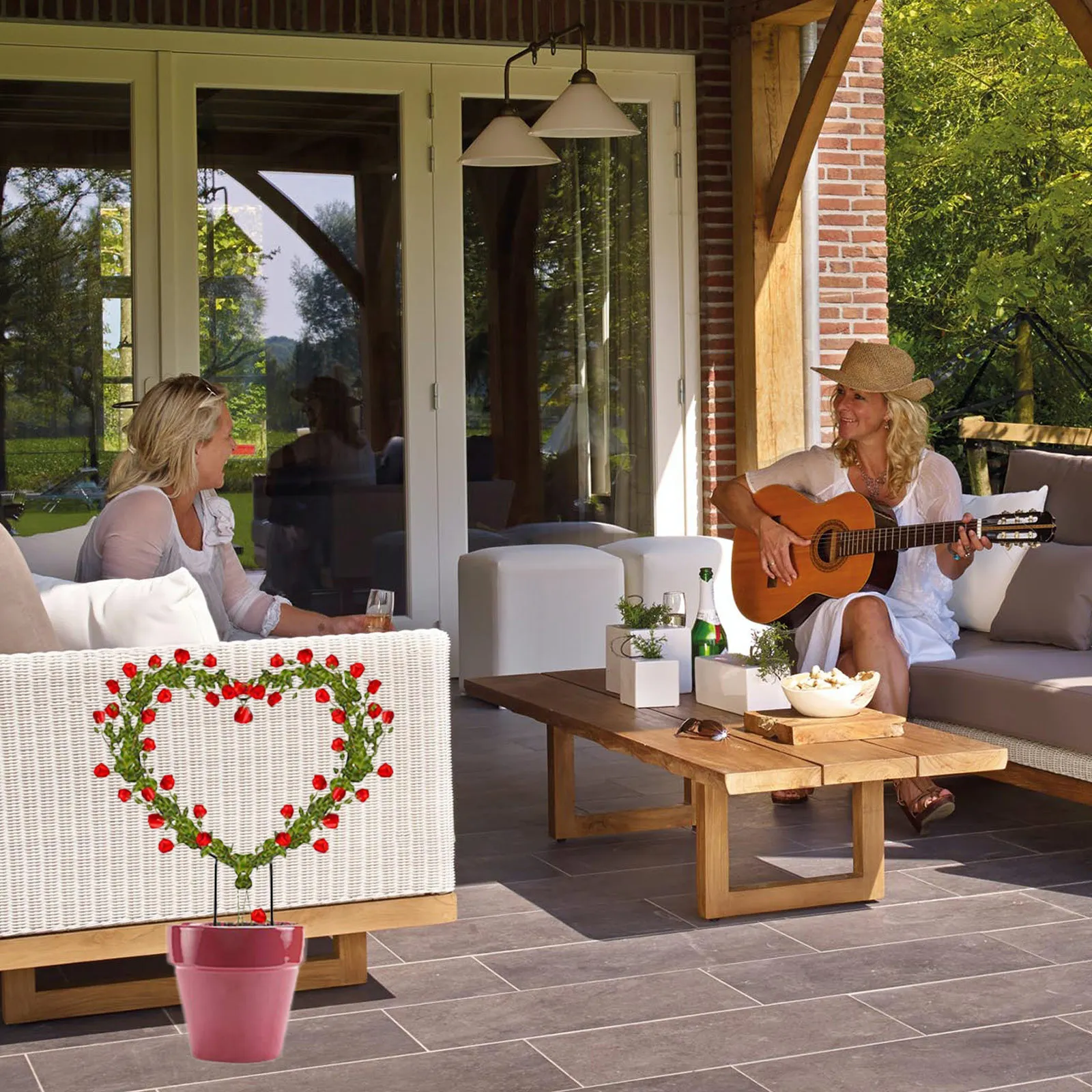 3Pcs Heart Shaped Iron Plant Climbing Trellis Rustproof Coating Stable Support for Amaryllis Rose Orchid Sunflower Garden
3Pcs Heart Shaped Iron Plant Climbing Trellis Rustproof Coating Stable Support for Amaryllis Rose Orchid Sunflower Garden