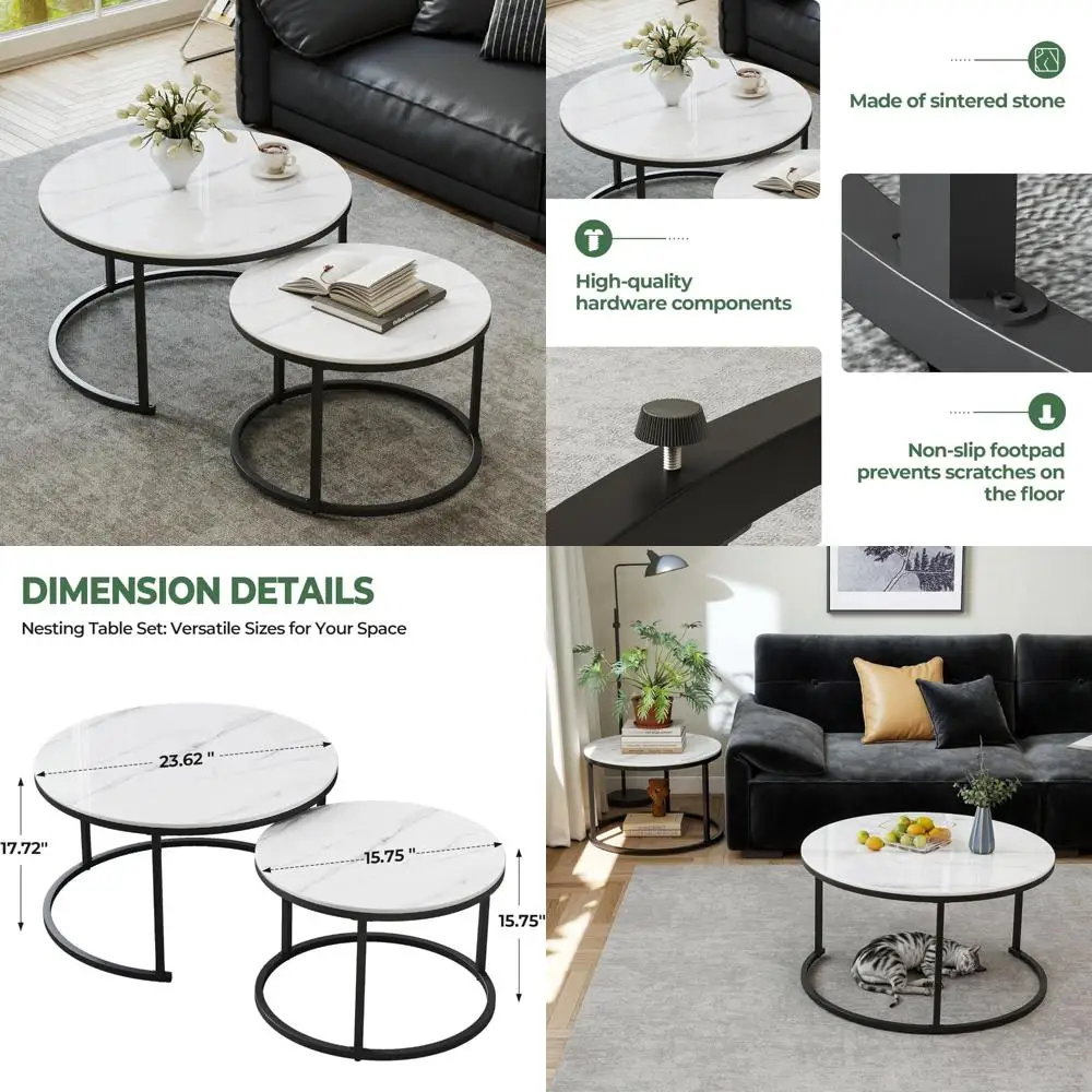 Современный журнальный столик Duo с поверхностью из спеченного камня и металлическим каркасом для гостиных и спален
Современный журнальный столик Duo с поверхностью из спеченного камня и металлическим каркасом для гостиных и спален