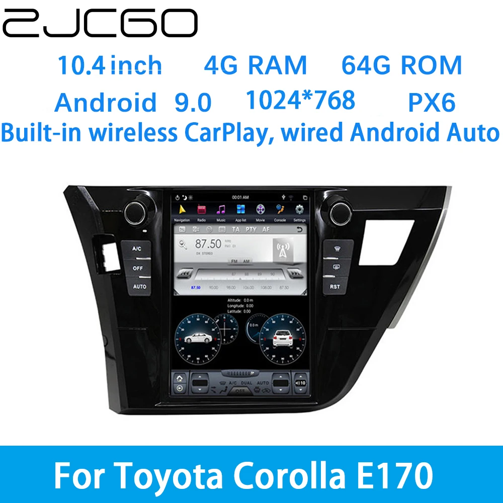 ZJCGO Car Multimedia Player Stereo GPS DVD Radio Navigation Android Screen System for Toyota Corolla E170 2013~2019
ZJCGO Car Multimedia Player Stereo GPS DVD Radio Navigation Android Screen System for Toyota Corolla E170 2013~2019
