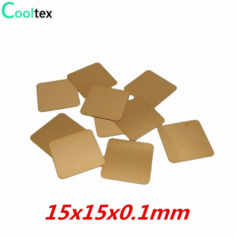 20pcs/lot 15x15x0.1mm DIY Copper Shim Heatsink Heat Sink Sheet Thermal Pad For Laptop GPU CPU VGA Chip RAM
20pcs/lot 15x15x0.1mm DIY Copper Shim Heatsink Heat Sink Sheet Thermal Pad For Laptop GPU CPU VGA Chip RAM