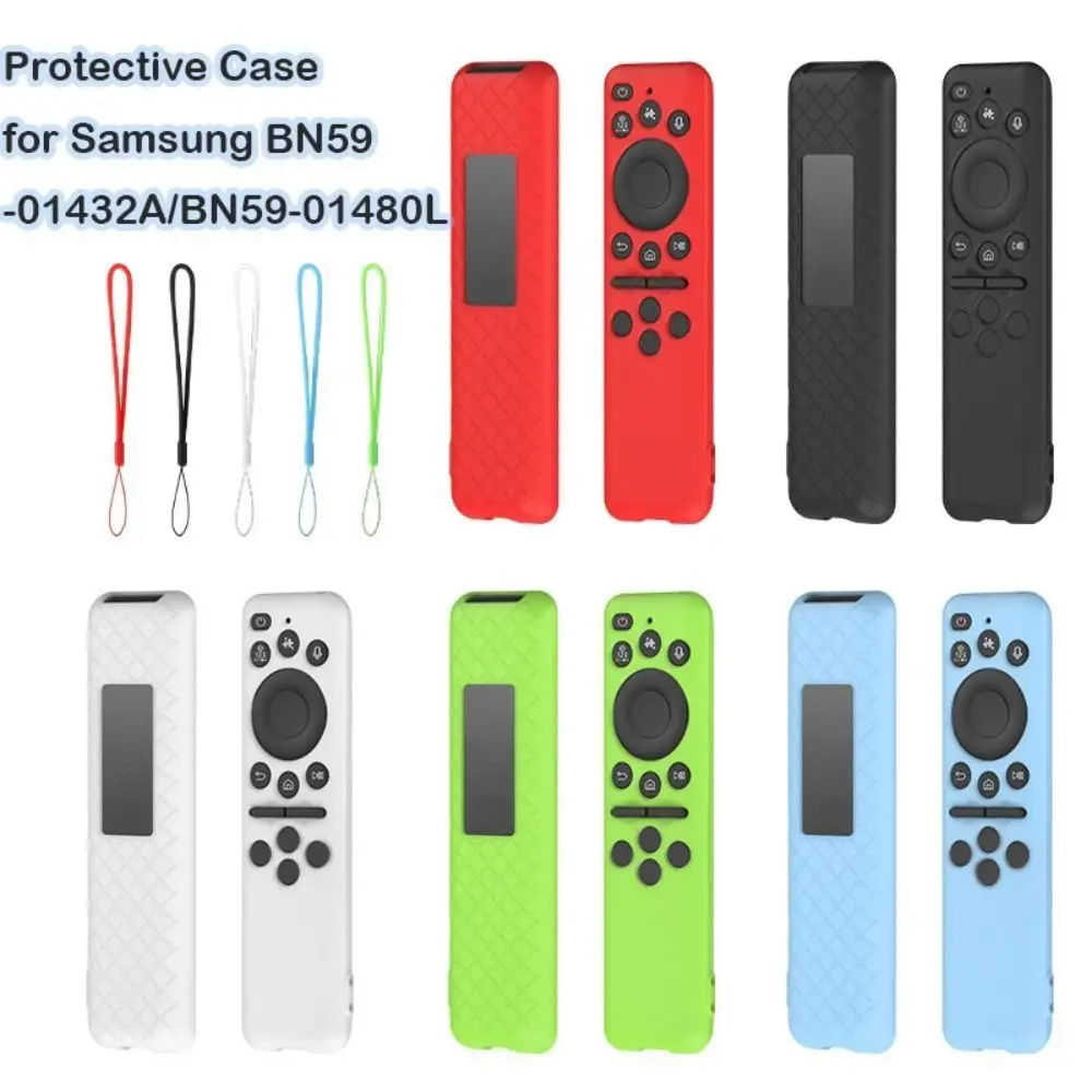Silicone Protective Case with Lanyard Protector Remote Controller Cover Soft Shell for Samsung BN59-01432A/BN59-01480L
Silicone Protective Case with Lanyard Protector Remote Controller Cover Soft Shell for Samsung BN59-01432A/BN59-01480L