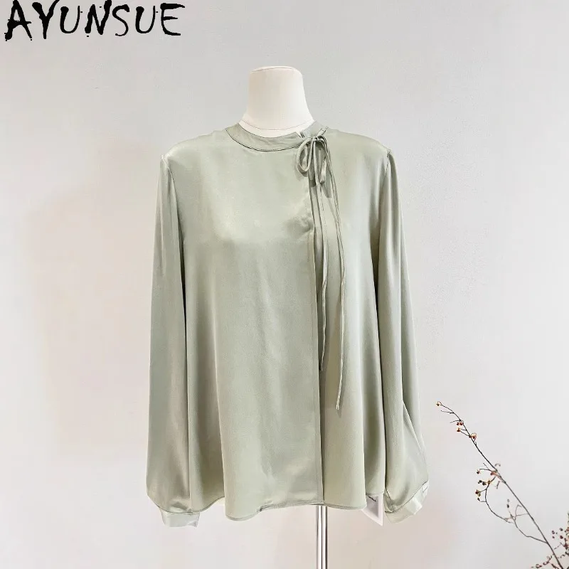 AYUNSUE 100% Mulberry Silk Women's Blouses and Shirts Long Sleeve Tops for Woman Commuting Blouse Woman Clothes Blusas De Mujer
AYUNSUE 100% Mulberry Silk Women's Blouses and Shirts Long Sleeve Tops for Woman Commuting Blouse Woman Clothes Blusas De Mujer