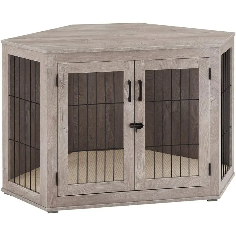 Furniture Dog Cage Corner Wooden Side Table with Cushions Indoor Pet Cage Corner Side Table Wide Top Suitable for Limited Room
Furniture Dog Cage Corner Wooden Side Table with Cushions Indoor Pet Cage Corner Side Table Wide Top Suitable for Limited Room