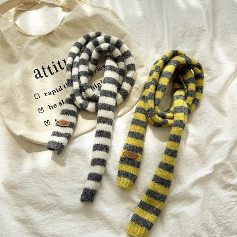 E56A Winter Striped Scarf Soft Knitted Polyester Neck Wrap Unisex Wear
E56A Winter Striped Scarf Soft Knitted Polyester Neck Wrap Unisex Wear