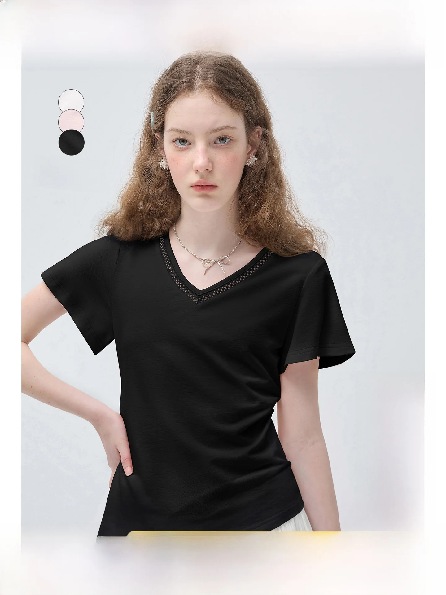 Slimming Effectiveness plus Size Women's T-shirt V-neck Short Sleeve Regular Fit Summer New Style Versatile Casual Top
Slimming Effectiveness plus Size Women's T-shirt V-neck Short Sleeve Regular Fit Summer New Style Versatile Casual Top
