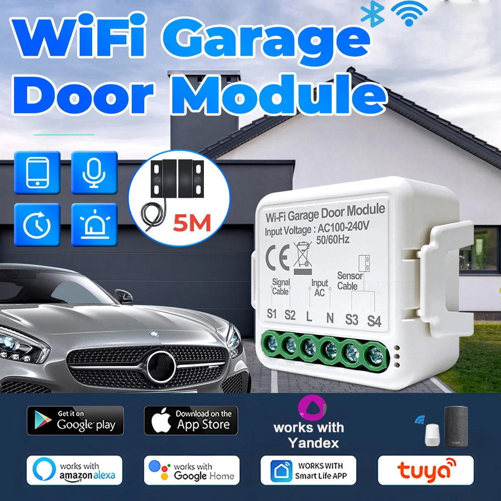 Tuya Smart WiFi Garage Door Opener Controller App Voice Remote Control Smart Switch Work With Alexa Google Home Assistant Yandex
Tuya Smart WiFi Garage Door Opener Controller App Voice Remote Control Smart Switch Work With Alexa Google Home Assistant Yandex