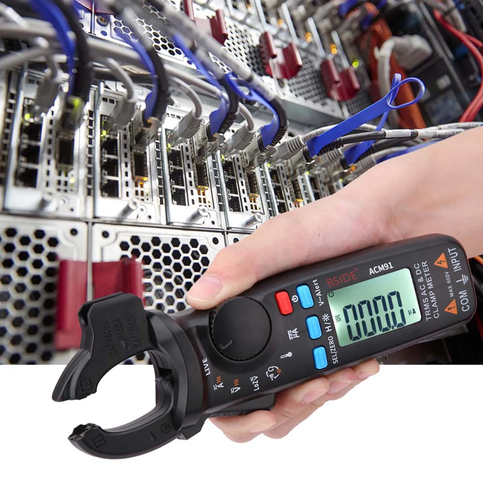 ACM91 1mA AC/ Current Digital Clamp Meter True RMS 6000 Counts Meter Low Impedance Tester Clamp Ammeter Digital Multimeter
ACM91 1mA AC/ Current Digital Clamp Meter True RMS 6000 Counts Meter Low Impedance Tester Clamp Ammeter Digital Multimeter