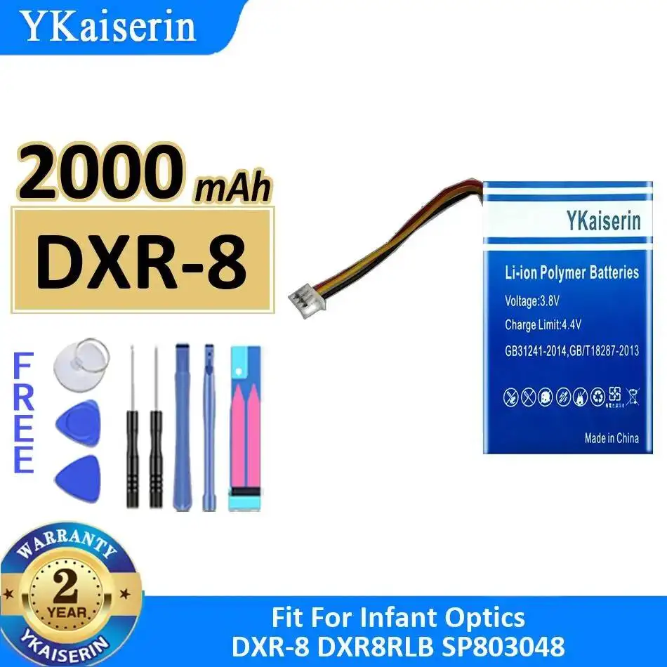 Подходит для Infant Optics Dxr-8 DXR8RLB SP803048, аккумулятор для трекера сна, 2000 мАч, высокая емкость
Подходит для Infant Optics Dxr-8 DXR8RLB SP803048, аккумулятор для трекера сна, 2000 мАч, высокая емкость