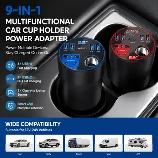 Car Inverter Vehicle Mounted Inverter 12V24V To 220V Power Socket Converter Mobile Car Fast Phone Multifunctional Ch E9E0
Car Inverter Vehicle Mounted Inverter 12V24V To 220V Power Socket Converter Mobile Car Fast Phone Multifunctional Ch E9E0