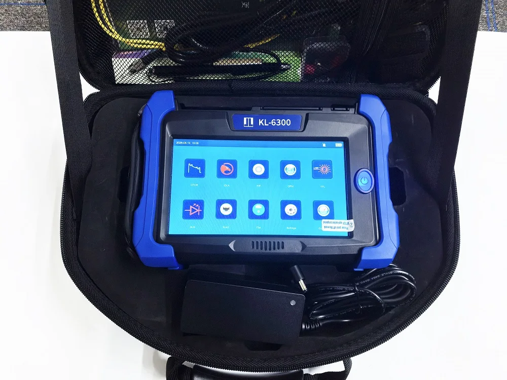 Multifunction KL6300 OTDR 1310/1550/1625nm 32/30/28dBm Integrated Event Map OLS OPM VFL RJ45 Optical Time Domain Reflectometer
Multifunction KL6300 OTDR 1310/1550/1625nm 32/30/28dBm Integrated Event Map OLS OPM VFL RJ45 Optical Time Domain Reflectometer