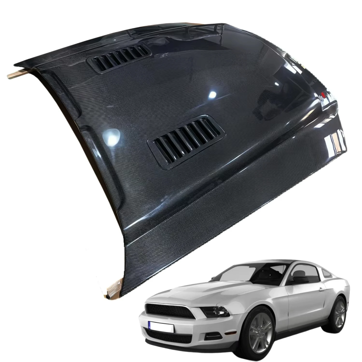 Wholesale New Condition Carbon Fiber Hood for 2009-2013 for Ford Fifth Generation Mustang GT500 Modified Open Hole Engine Hood
Wholesale New Condition Carbon Fiber Hood for 2009-2013 for Ford Fifth Generation Mustang GT500 Modified Open Hole Engine Hood