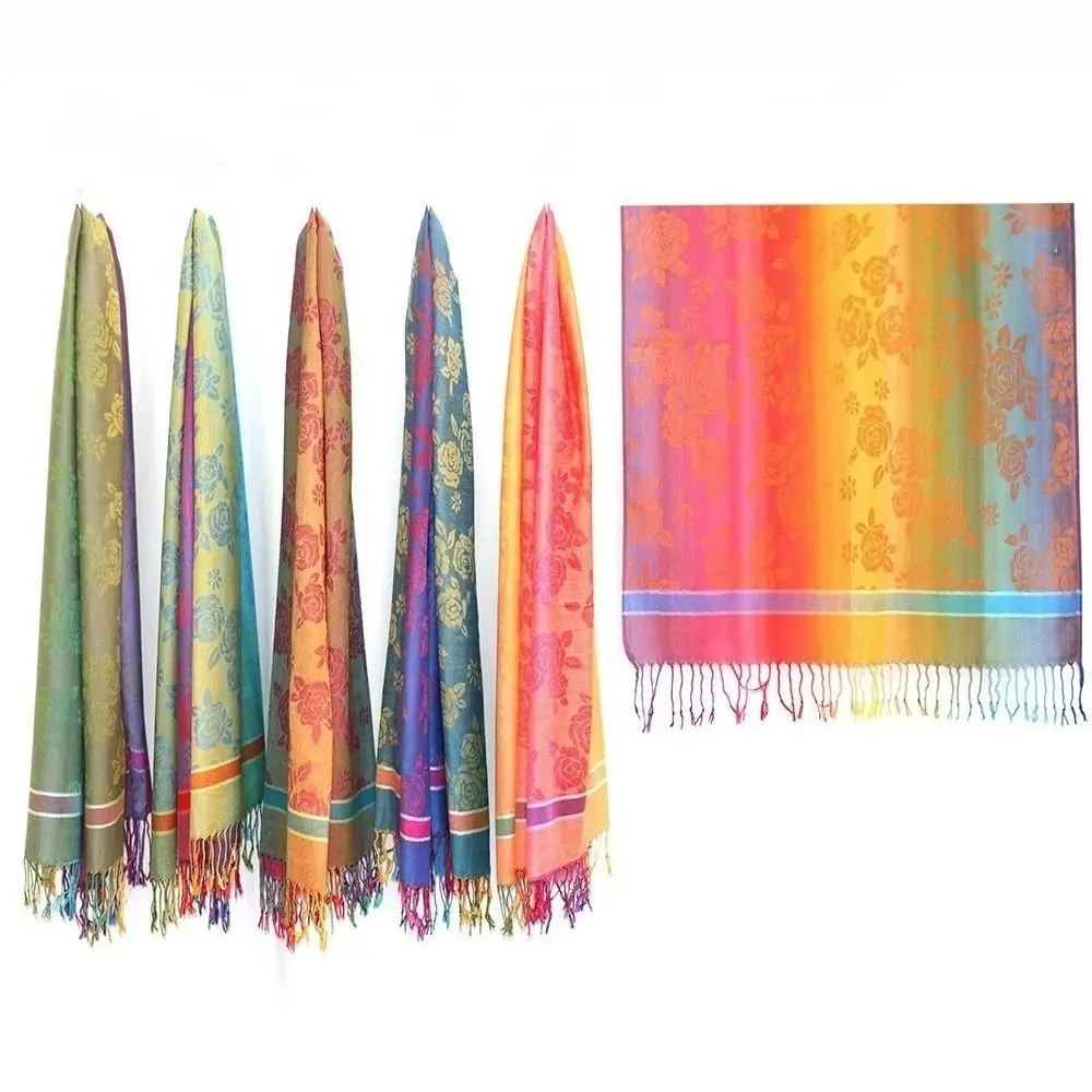 Elegant Retro Ladies' Shawl Ethnic Style Rose Print Gradient Scarf Soft Colorful Long Fringed Scarf for Women
Elegant Retro Ladies' Shawl Ethnic Style Rose Print Gradient Scarf Soft Colorful Long Fringed Scarf for Women