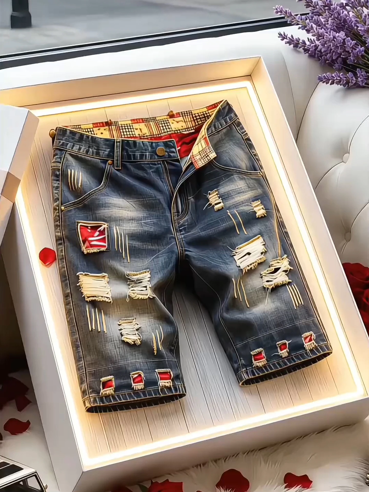 Retro American Hole Denim Shorts Men's Trendy Brand Handsome Five-Point Loose Beggar Casual Mid-Pants Youth Summer
Retro American Hole Denim Shorts Men's Trendy Brand Handsome Five-Point Loose Beggar Casual Mid-Pants Youth Summer