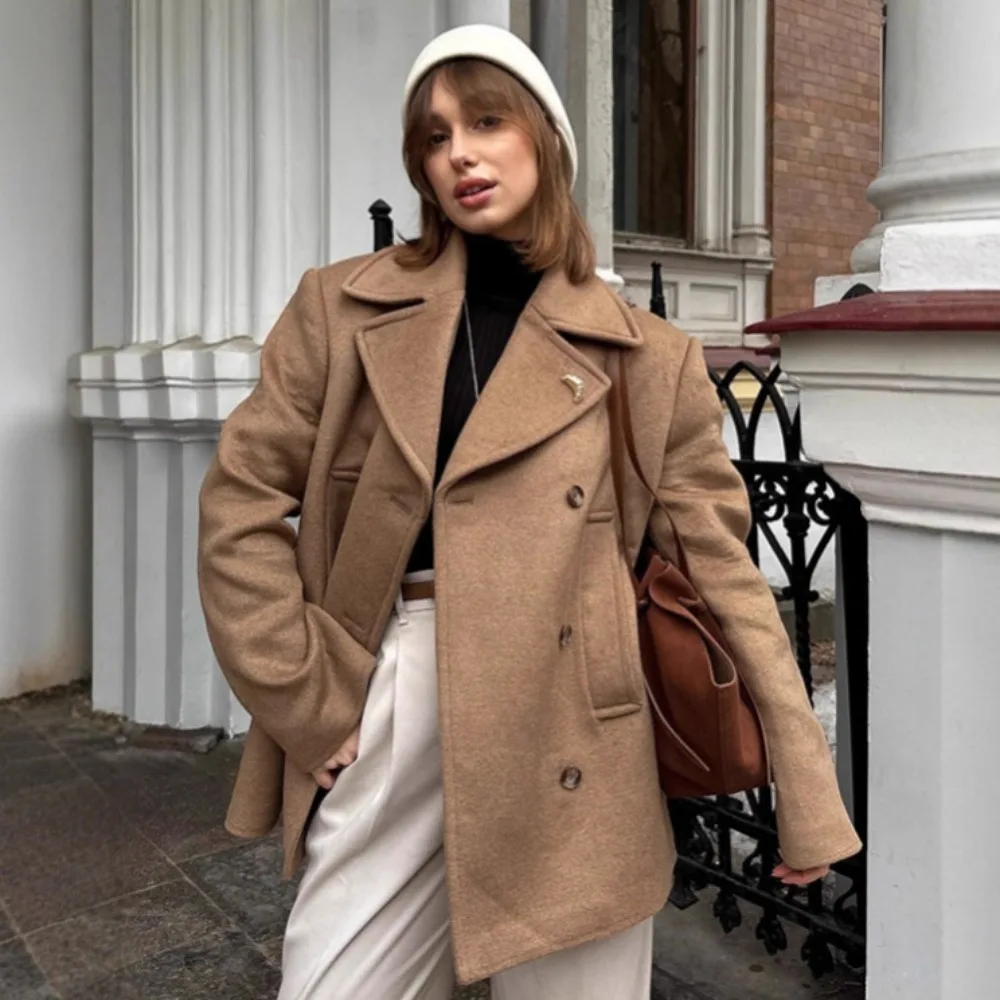 British Windproof Woolen Coat Autumn and Winter Women's Fashion Street Retro Loose Hiking Office Commuting Casual Soft Warm Coat
British Windproof Woolen Coat Autumn and Winter Women's Fashion Street Retro Loose Hiking Office Commuting Casual Soft Warm Coat
