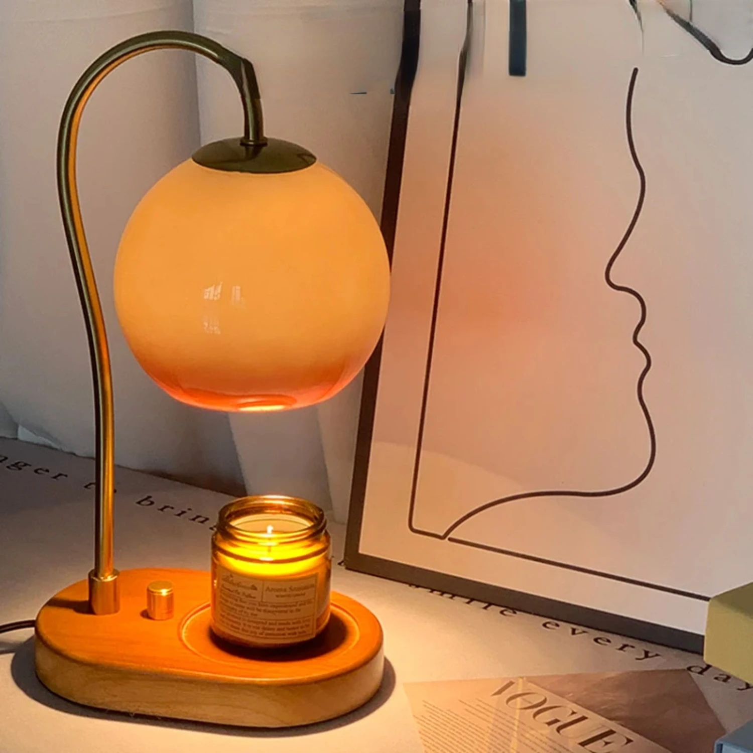 Vintage Glass Table Lamp Candle Table Lamp GU10 Adjustable Bedroom Study Hotel Warm Light Heating Ambience Decor Lights D lamp
Vintage Glass Table Lamp Candle Table Lamp GU10 Adjustable Bedroom Study Hotel Warm Light Heating Ambience Decor Lights D lamp