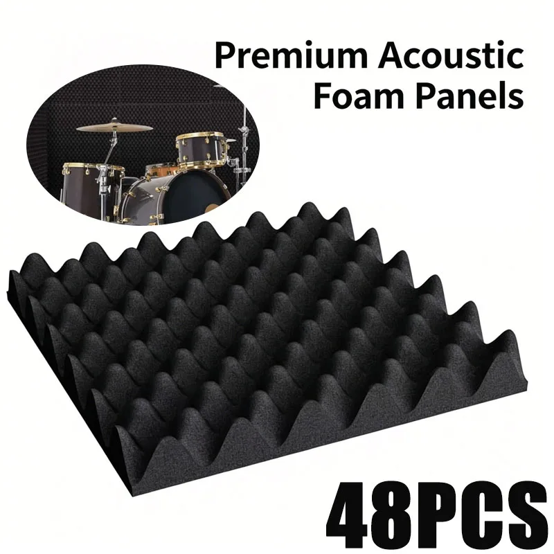 12-48PCS Self Adhesive Acoustic Panels Soundproof Wall Foam Tiles Noise Reducing for Home Studio Bedroom Sound Deadening
12-48PCS Self Adhesive Acoustic Panels Soundproof Wall Foam Tiles Noise Reducing for Home Studio Bedroom Sound Deadening