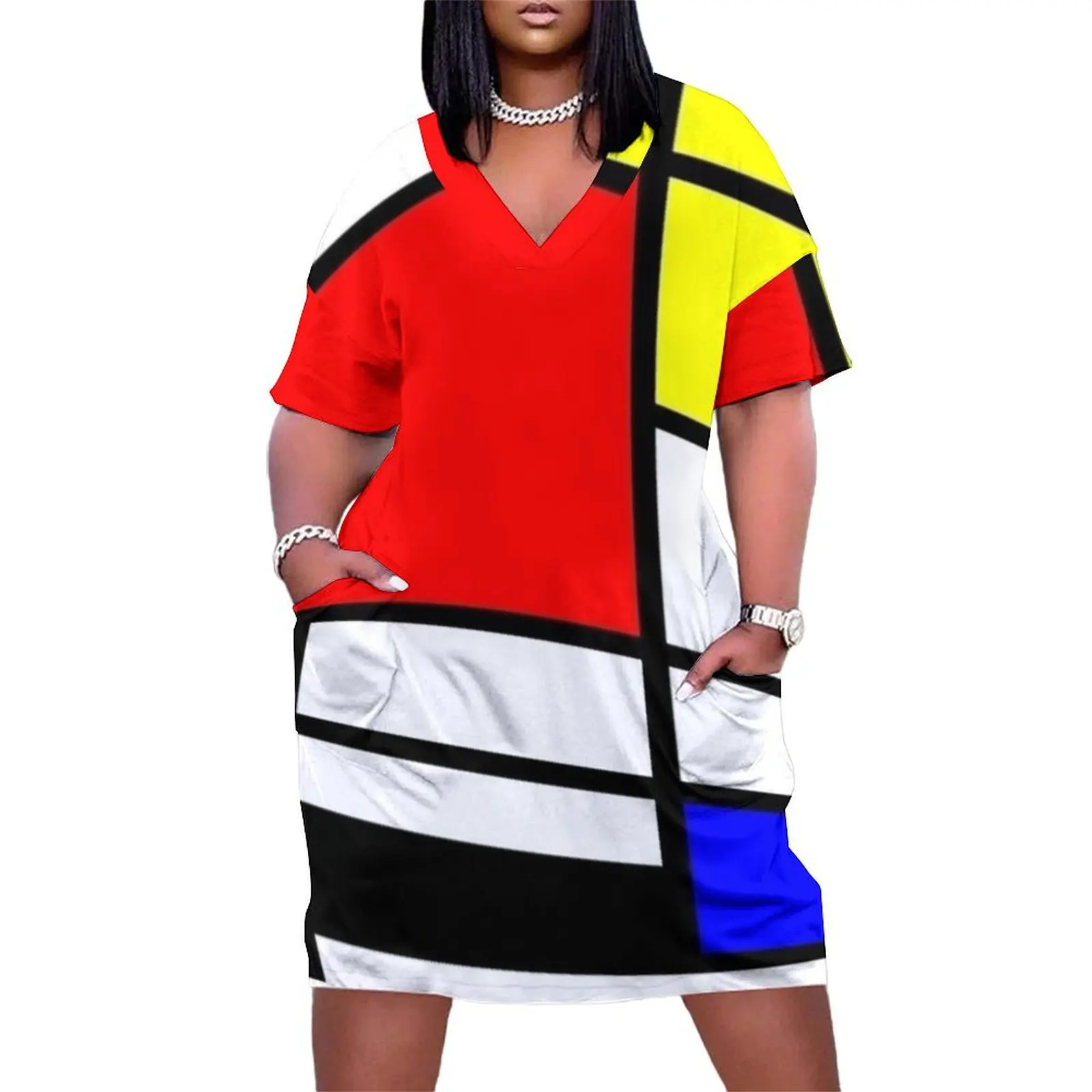 Mondrian Minimalist Pattern Loose Pocket Dress summer dress women 2025 evening dress women
Mondrian Minimalist Pattern Loose Pocket Dress summer dress women 2025 evening dress women